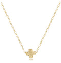 16" necklace gold - signature gold cross