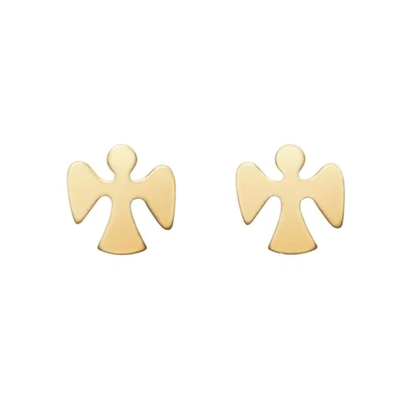 Guardian Angel Stud Earrings Gold