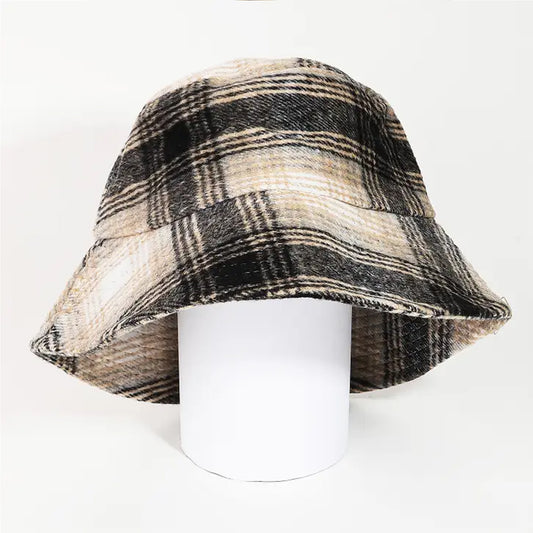 Plaid Checkered Pattern Bucket Hat