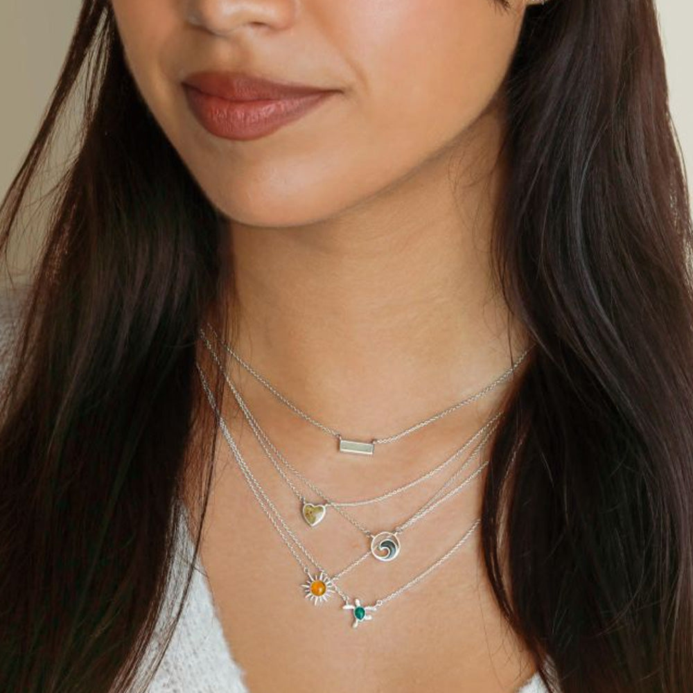 Delicate Dune Heart Necklace Myrtle Beach