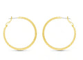 Leilani Polished Braided Large Hoop Gold Earrings