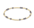 Hope Unwritten 3mm Dark Grey Pearl Bracelet