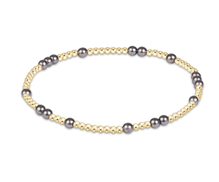 Hope Unwritten 3mm Dark Grey Pearl Bracelet