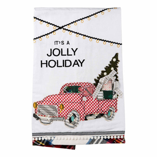 Jolly Holiday Truck Tea Towel