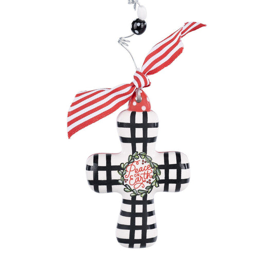 Peace on Earth Cross Ornament