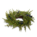 Juniper with Berries Candle Ring Wreath
