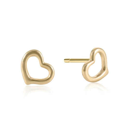 Love Stud Earrings Gold