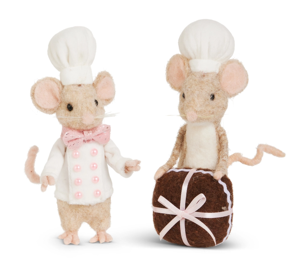 6.5" Pastry Chef Mouse Ornament