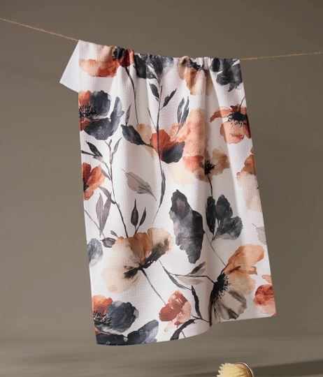 Moody Poppy Tea Towel