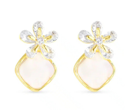 Gold Mother of Pearl Earrings