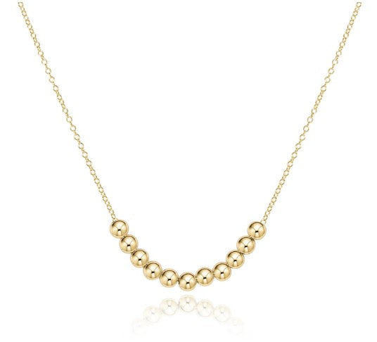 16" necklace gold - classic beaded bliss
