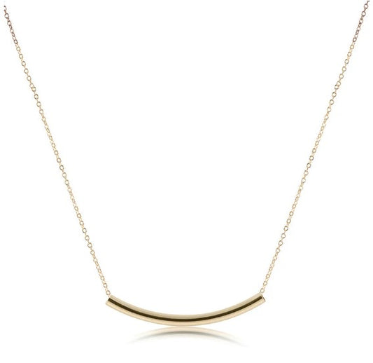 16" necklace gold - bliss bar smooth