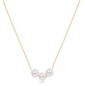 16" necklace gold - joy pearl 6mm