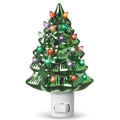 5.75" Vintage Metallic Tree Night Light