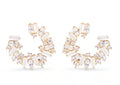 Opaque and Clear CZ Open Circle Earrings – Gold