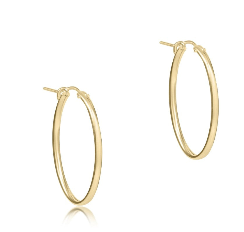 Oval Gold 1" Hoop-Smooth