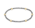 Presence Silver Faceted Hematite 2mm Bracelet