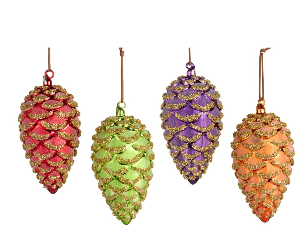 7" Bright Pinecone Ornament
