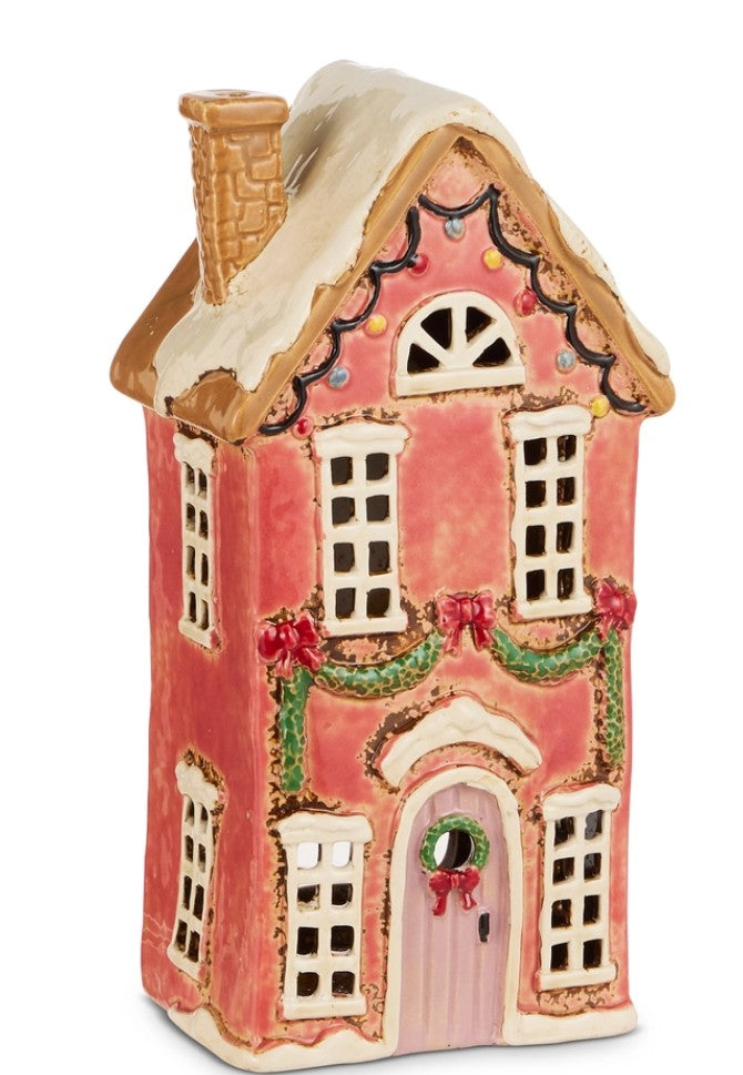 9.25" Pink Ceramic House