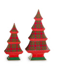 12.5" Plaid Tabletop Trees