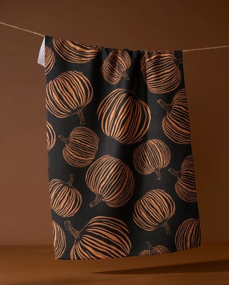 Pumpkin Noir Tea Towel