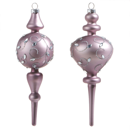 Jeweled Purple Finial Ornament