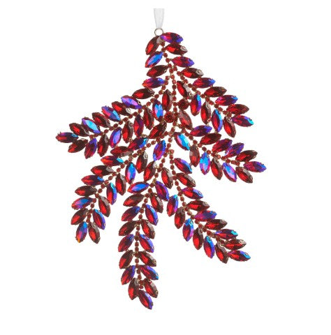 7" Red Jewel Pine Ornament