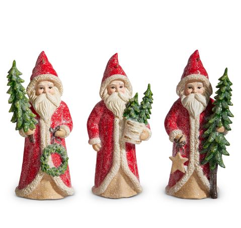 Red Santa with Tree Ornament