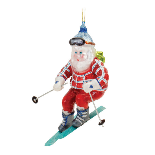 Santa on Skis Ornament