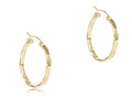 Scalloped Round Gold 1.25" Hoop-Smooth