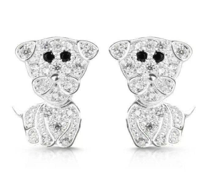 Swivel Dog Earrings – Silver