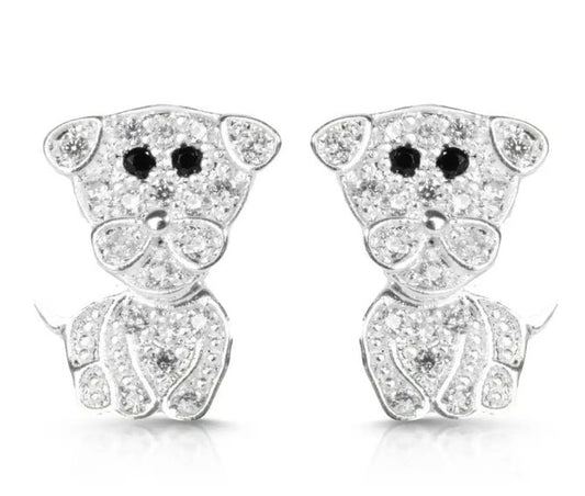 Swivel Dog Earrings – Silver