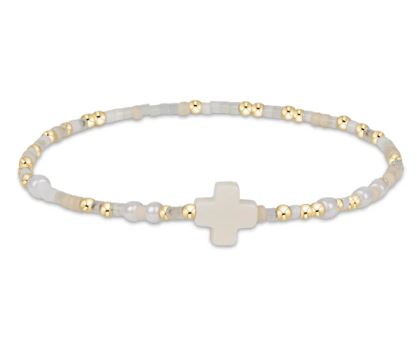 Hope Unwritten Signature Cross Bracelet Call me on my Shellphone