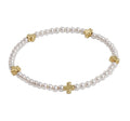Signature Cross Small Pearl Pattern 3MM Bracelet