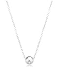 16" Necklace Sterling Silver - 8mm charm