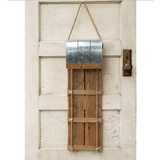 Natural Wood Wall Hanging Sled