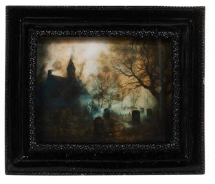 6" Spooky Nights Framed Art