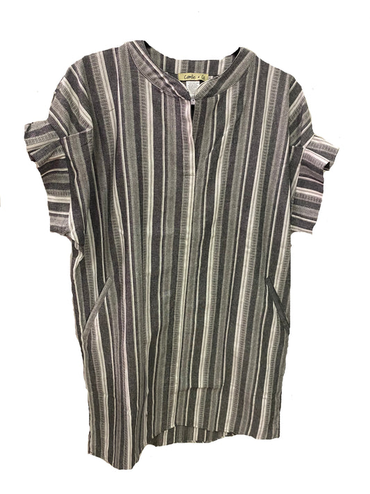 Gray Stripped Tunic