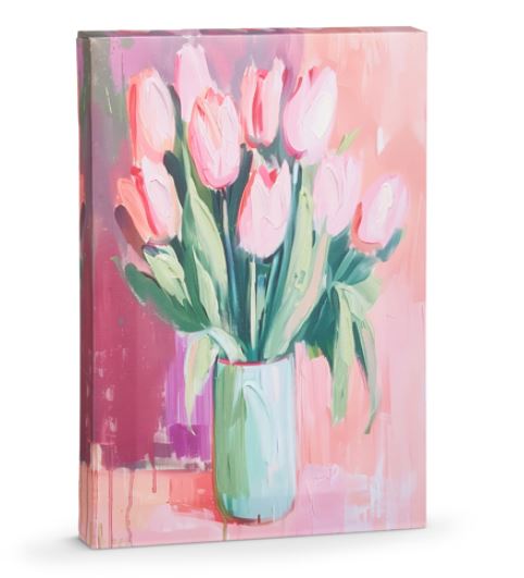 Pink Tulip Floral Wall Art