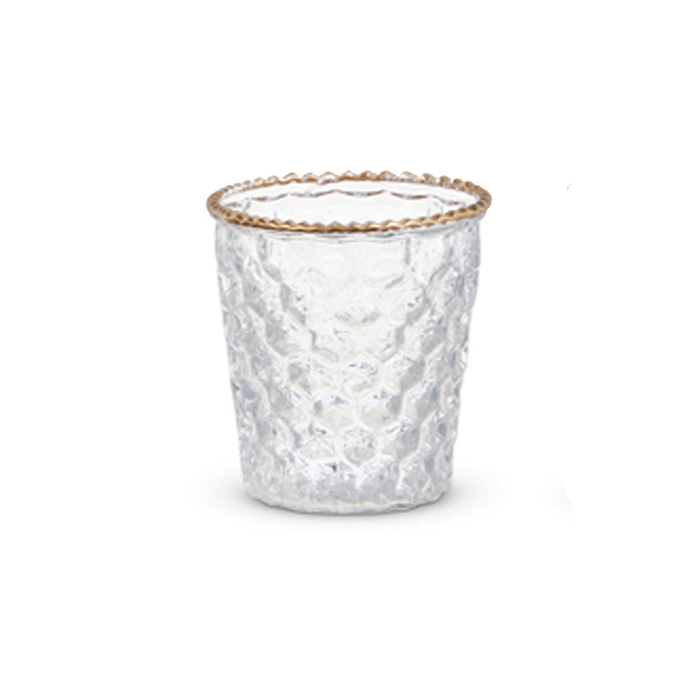 Gold Rim Glass Votives