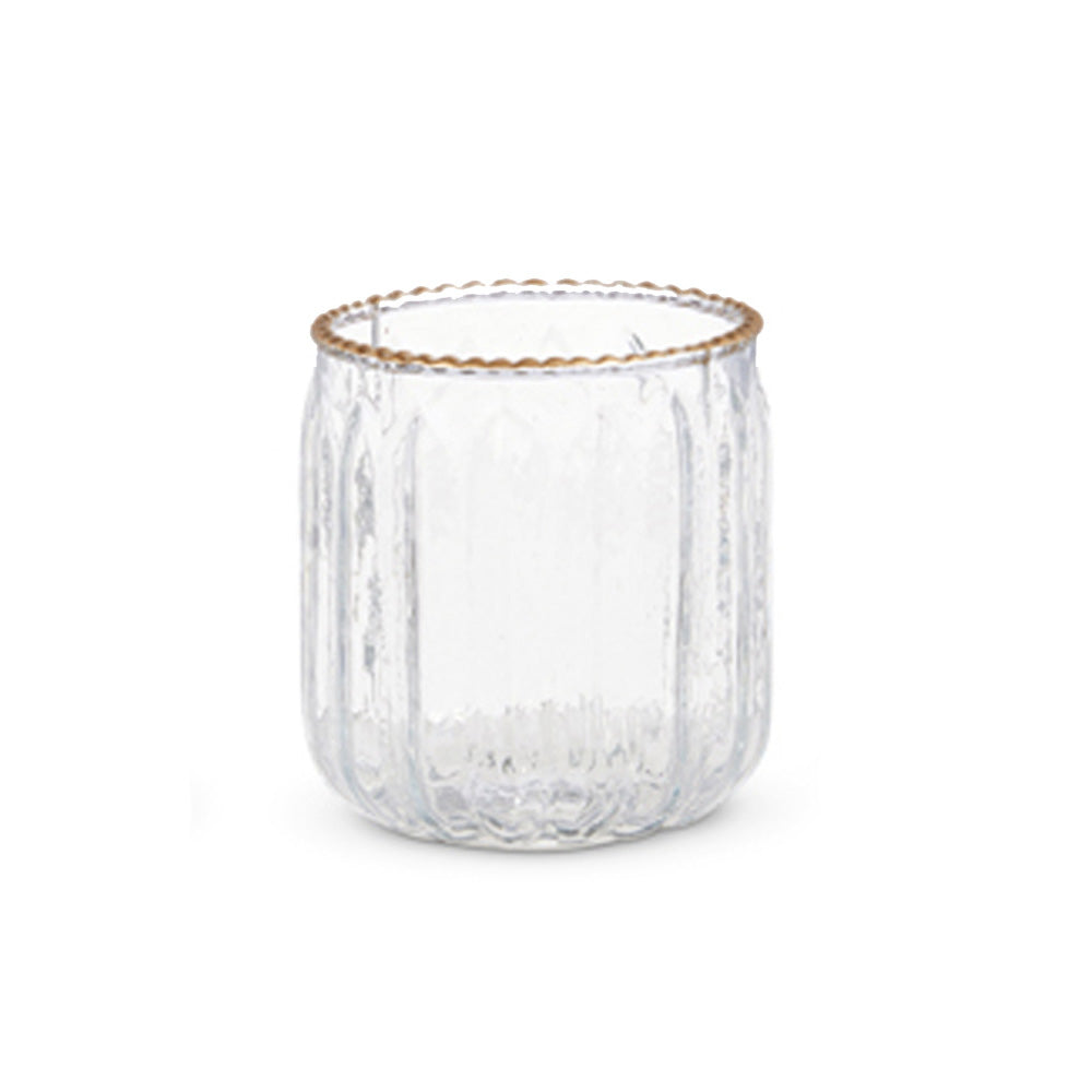 Gold Rim Glass Votives