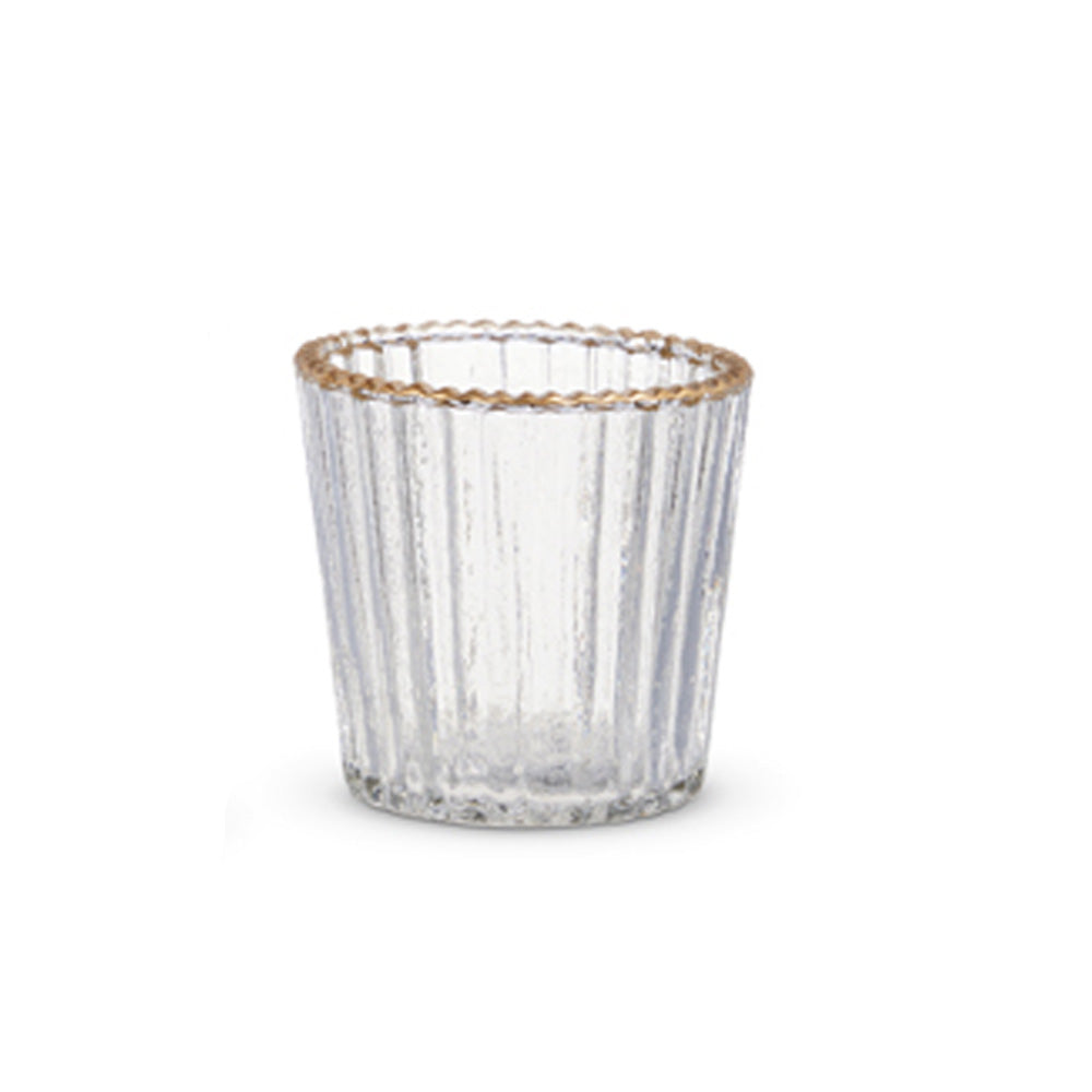 Gold Rim Glass Votives