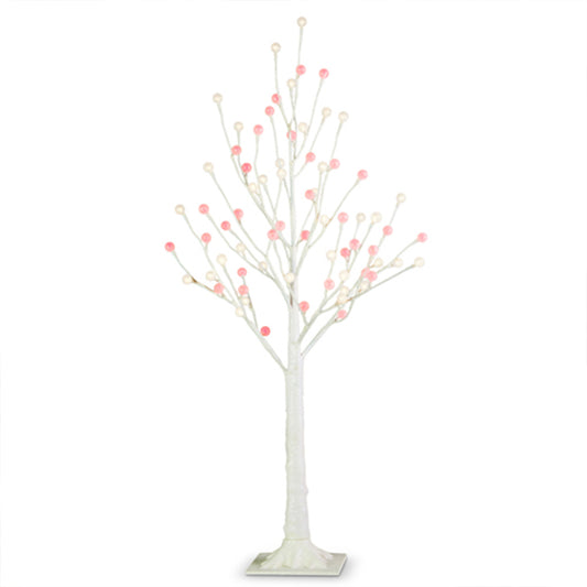White Glitter Lighted Tree