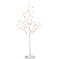 White Glitter Lighted Tree