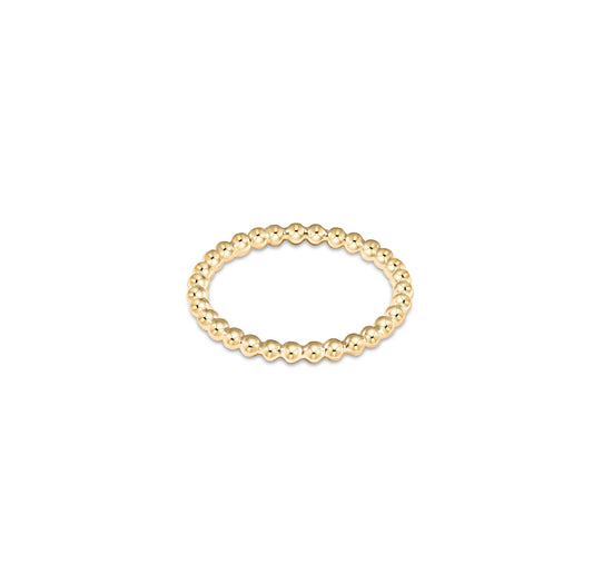 Classic 2mm Gold Bead Ring