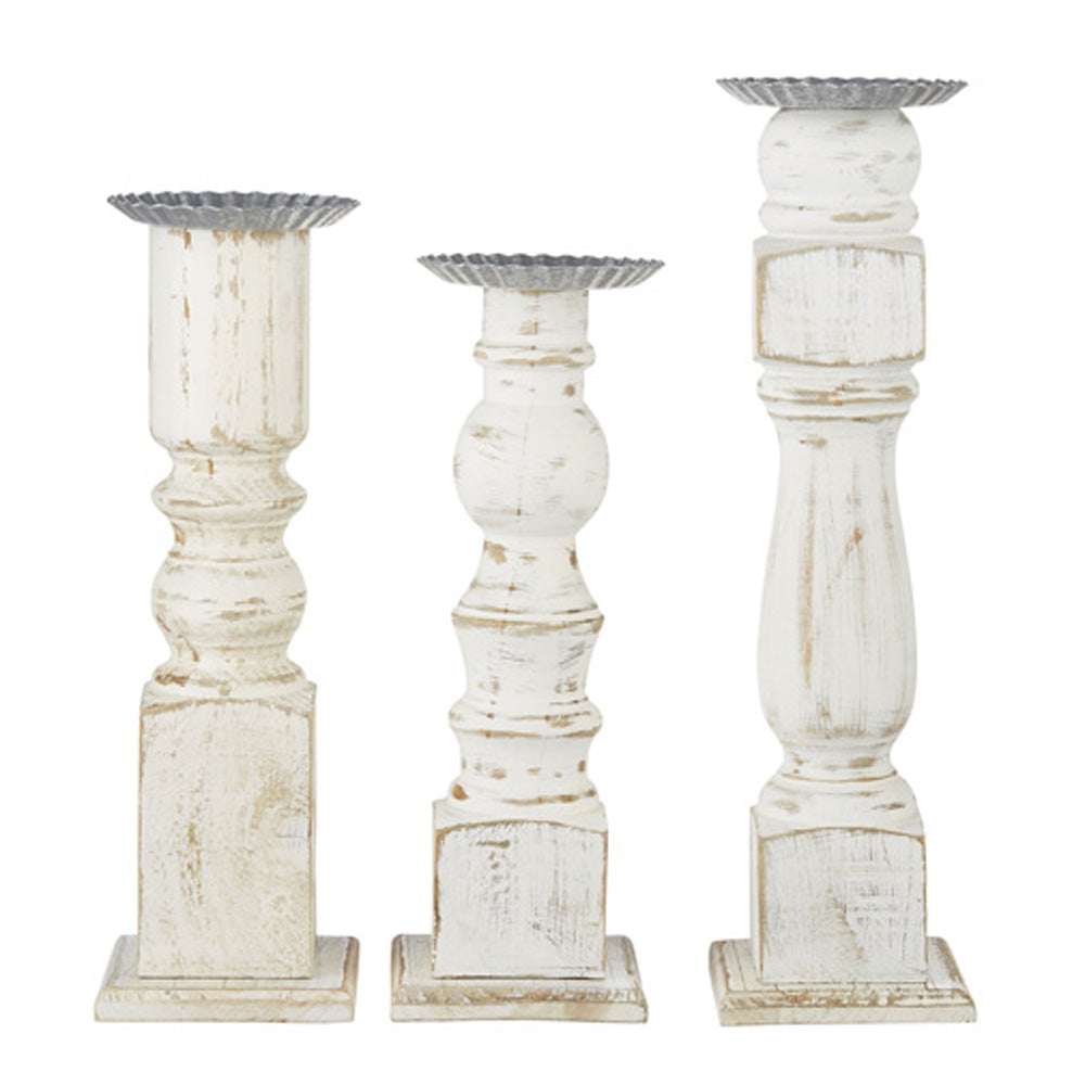Distressed Candle Holders
