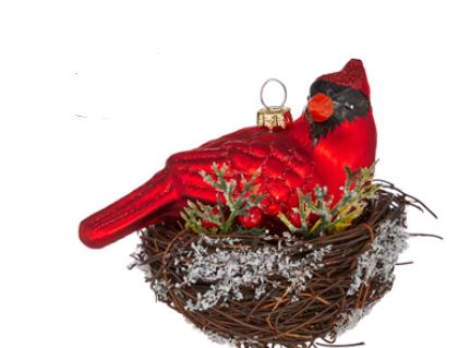 Cardinal in Nest Ornament