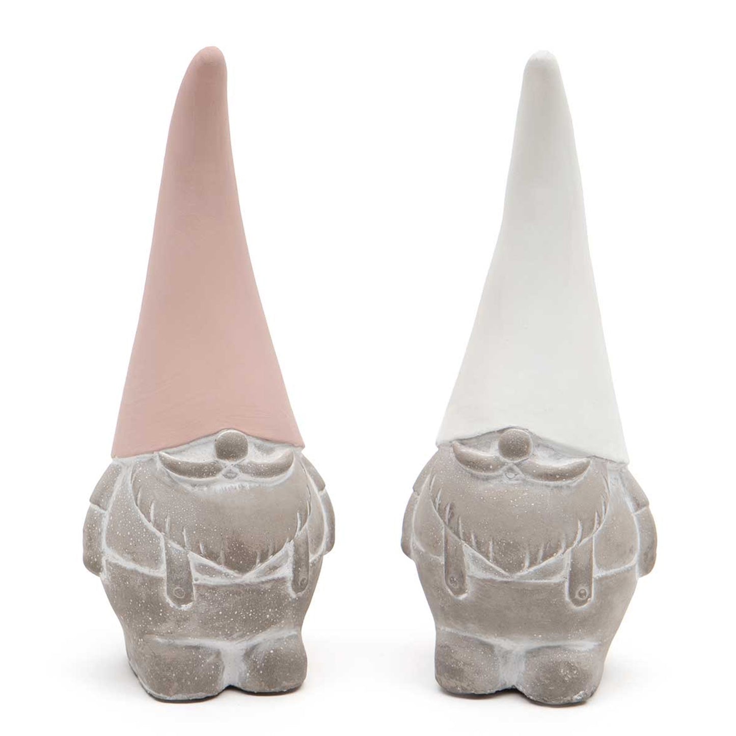 Concrete White and Pink Gnomes