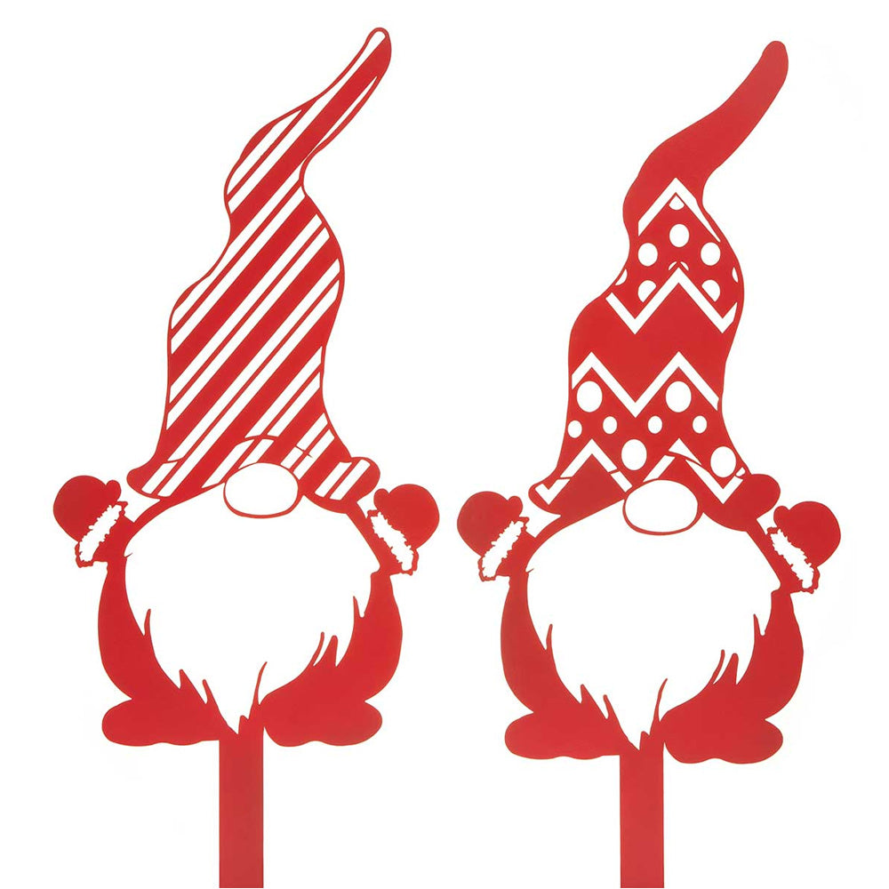 Jolly Red Metal Gnome Stakes