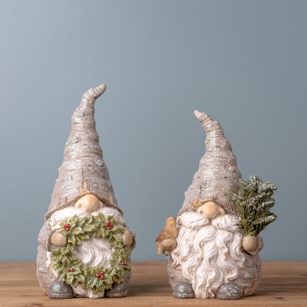 Gnomes with a Wreath and Tree
